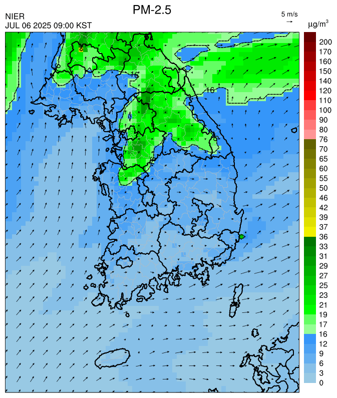 PM2.5 12시 예측모델 결과사진