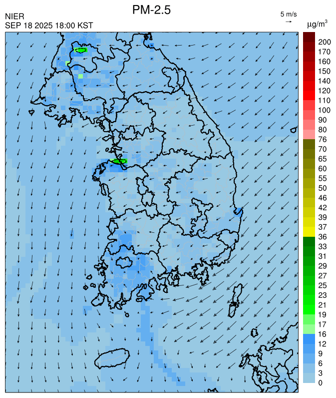 PM2.5 18시 예측모델 결과사진