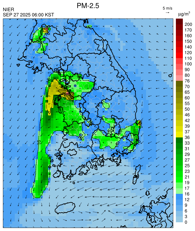 PM2.5 12시 예측모델 결과사진