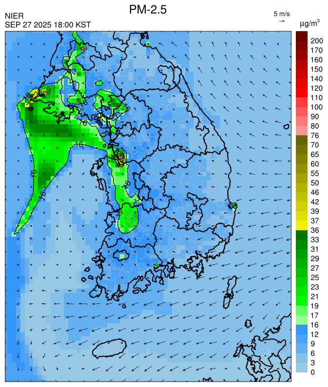 PM2.5 00시 예측모델 결과사진