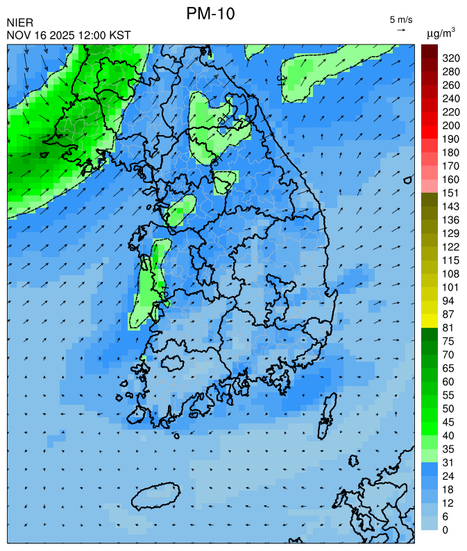 12:00 KST PM-10 예측모델
