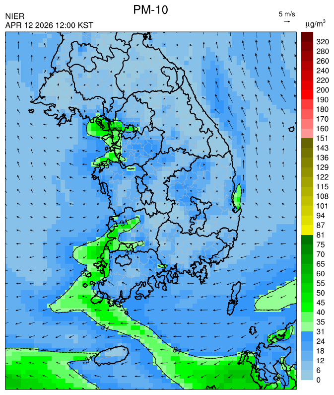 12:00 KST PM-10 예측모델