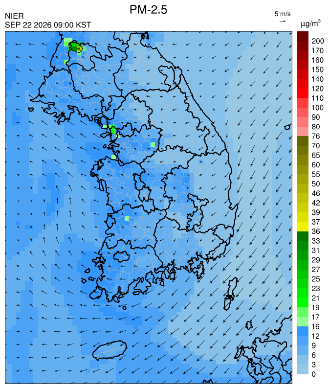 PM2.5 12시 예측모델 결과사진