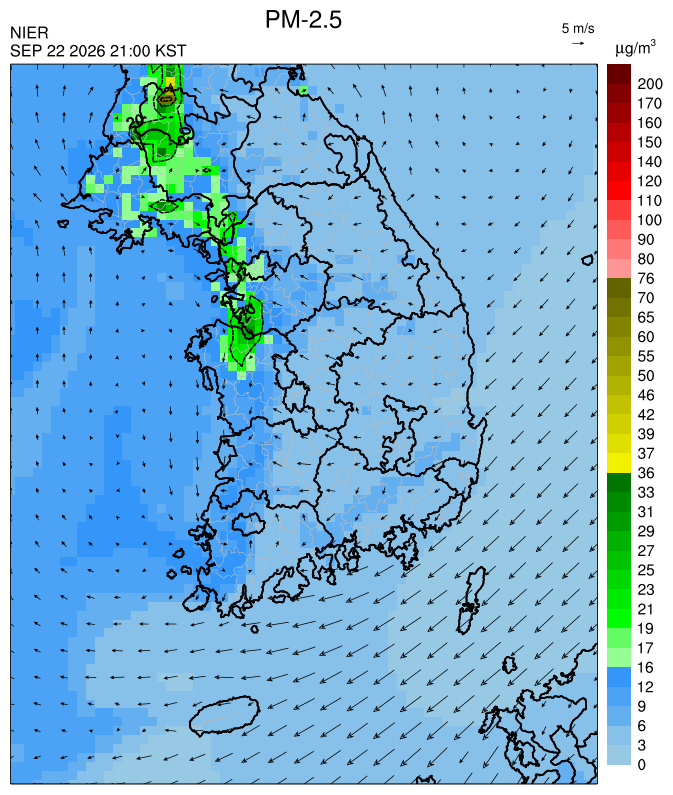 PM2.5 00시 예측모델 결과사진