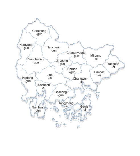 Gyeongnam 지도