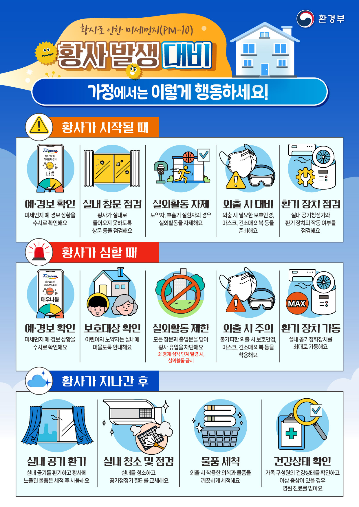 황사 가정 대응요령