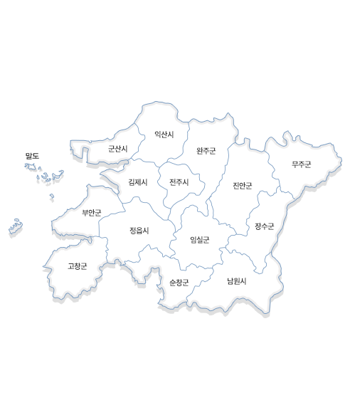 전라북도 지도