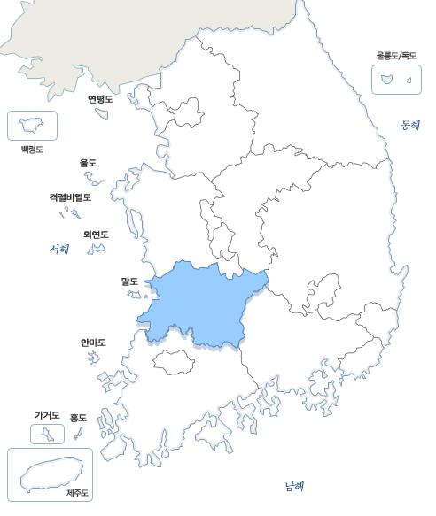 전국지도 전라북도 선택