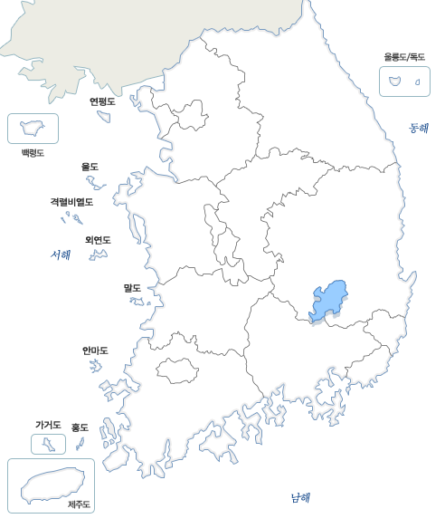 전국지도 대구광역시 선택