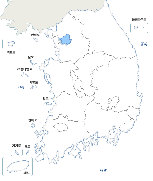 전국지도 서울특별시 선택