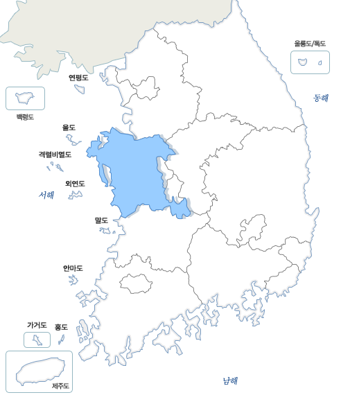 전국지도 충청남도 선택