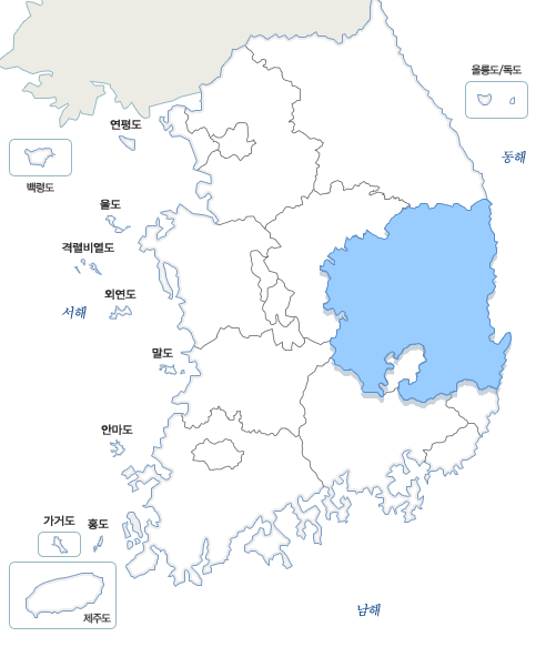 전국지도 경상북도 선택